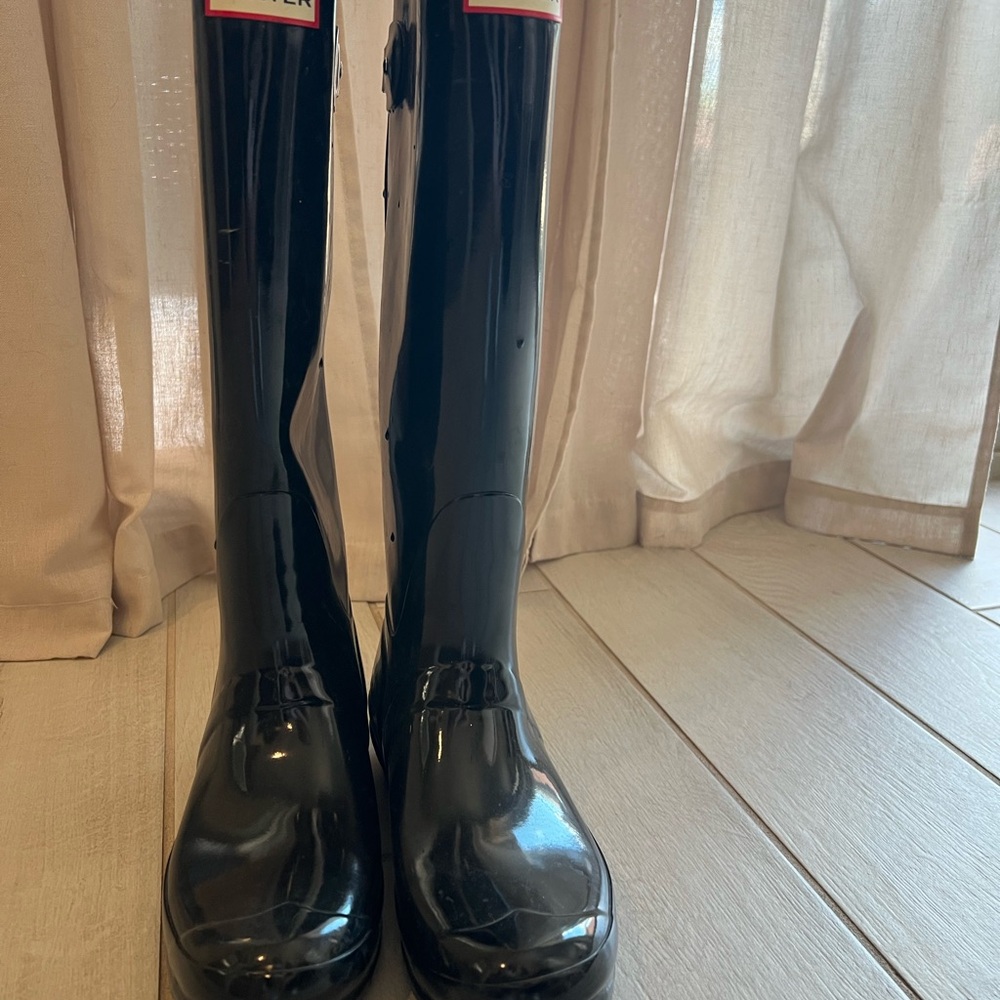 Black Tall hunter Boots